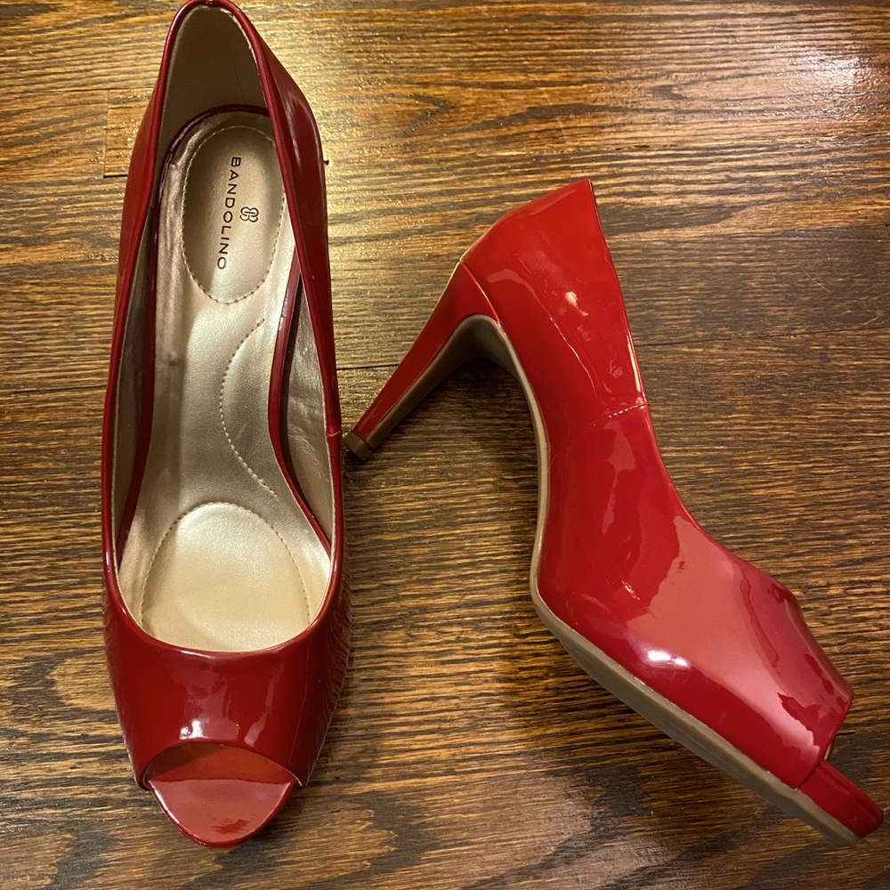 Red Patent Pumps